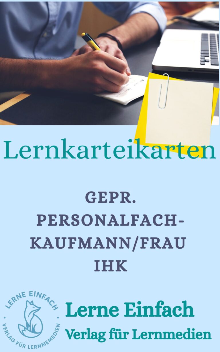 Karten Geprüfter Personalfachkaufmann IHK zur Prüfungsvorbereitung